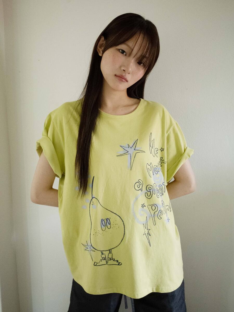 クレヨンフルーツTシャツ（ペアオリーブ） | ONSKA | HANA(ハナ) #3