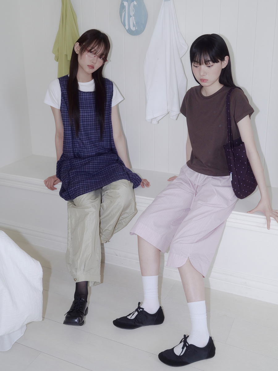 バルーンチェックワンピース (ネイビー) | ONSKA | HANA(ハナ) #31