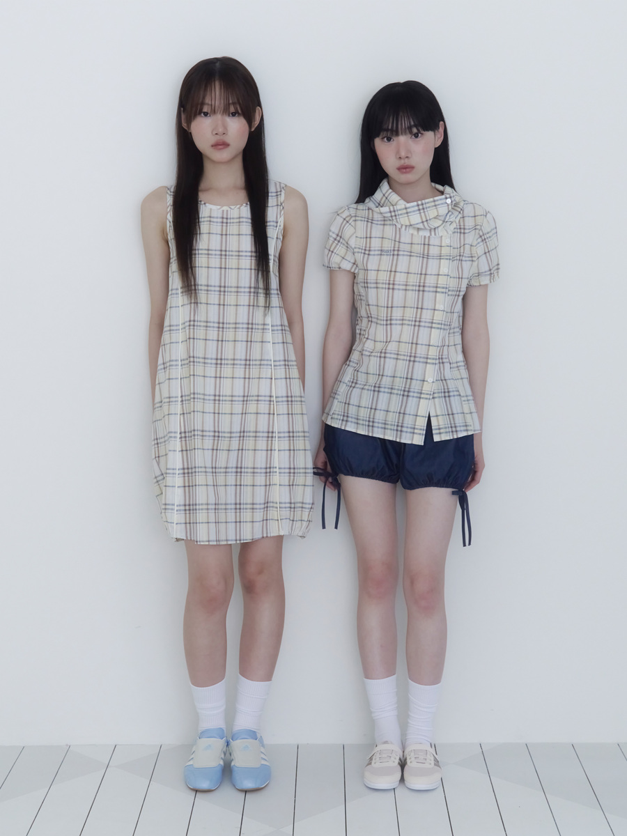 バルーンチェックワンピース (イエロー) | ONSKA | HANA(ハナ) #7