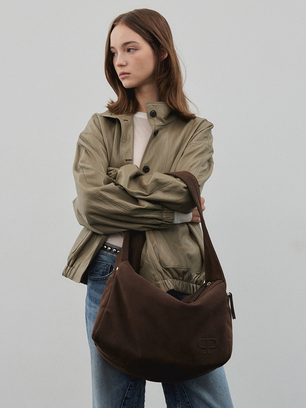 スタッドスエードバルキーバッグ(ブラウニー) | CHRISTINE PROJECT | HANA(ハナ) #3