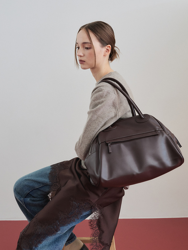 ツー ジッパー バッグ オリジナル（カカオ） | CHRISTINE PROJECT | HANA(ハナ) #3