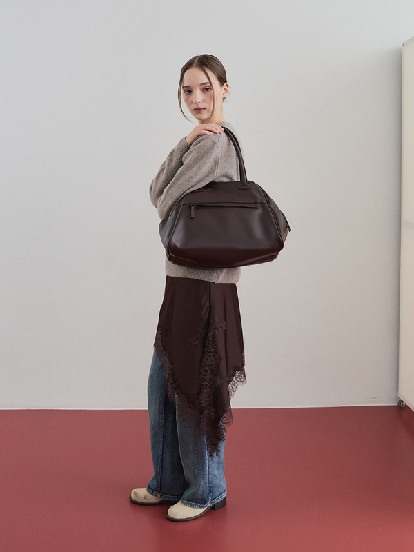 ツー ジッパー バッグ オリジナル（カカオ） | CHRISTINE PROJECT | HANA(ハナ) #5