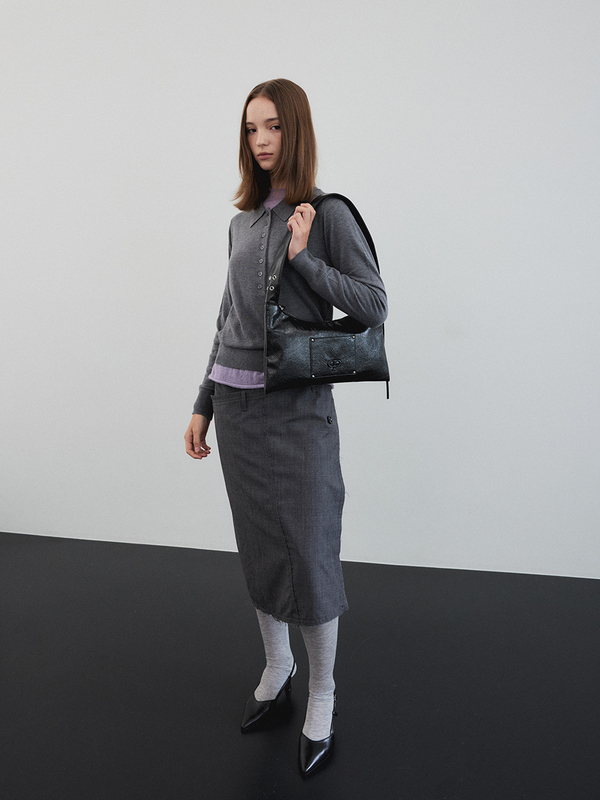 アイレットフラットショルダーバッグ(ブラックペッパー) | CHRISTINE PROJECT | HANA(ハナ) #5