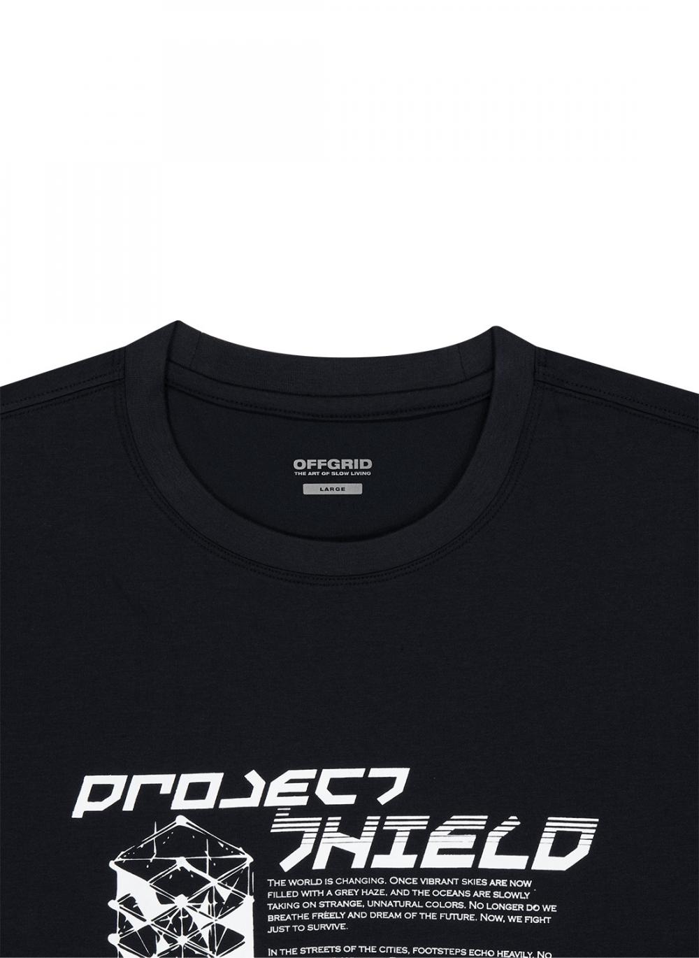 OGシールドグラフィックショートスリーブTシャツ-ブラック | OFFGRID | HANA(ハナ) #10