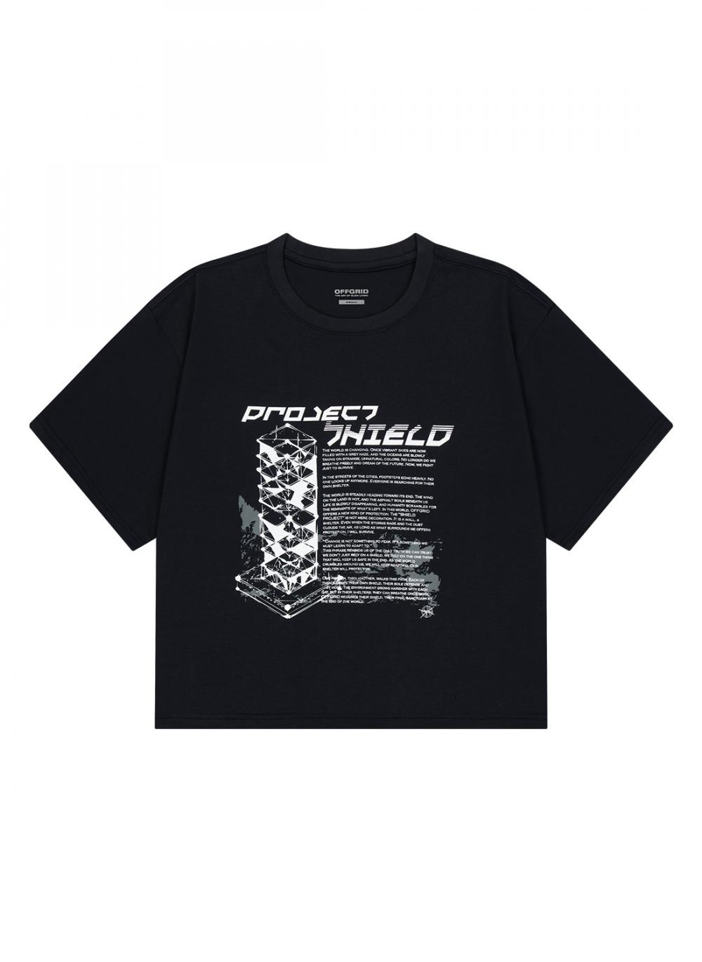 OGシールドグラフィックショートスリーブTシャツ-ブラック | OFFGRID | HANA(ハナ) #13