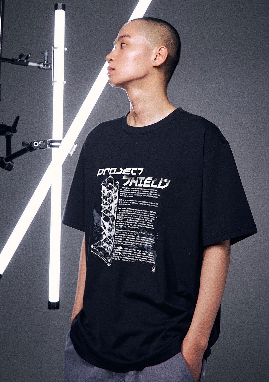 OGシールドグラフィックショートスリーブTシャツ-ブラック | OFFGRID | HANA(ハナ) #5