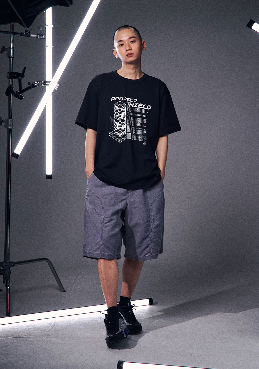 OGシールドグラフィックショートスリーブTシャツ-ブラック | OFFGRID | HANA(ハナ) #8