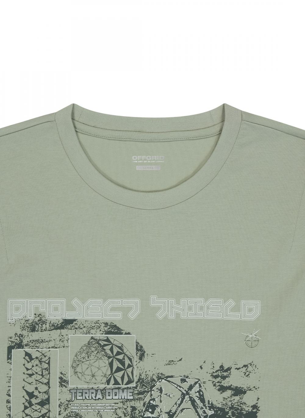 OGシールドダーツショートスリーブTシャツ-カーキ | OFFGRID | HANA(ハナ) #11
