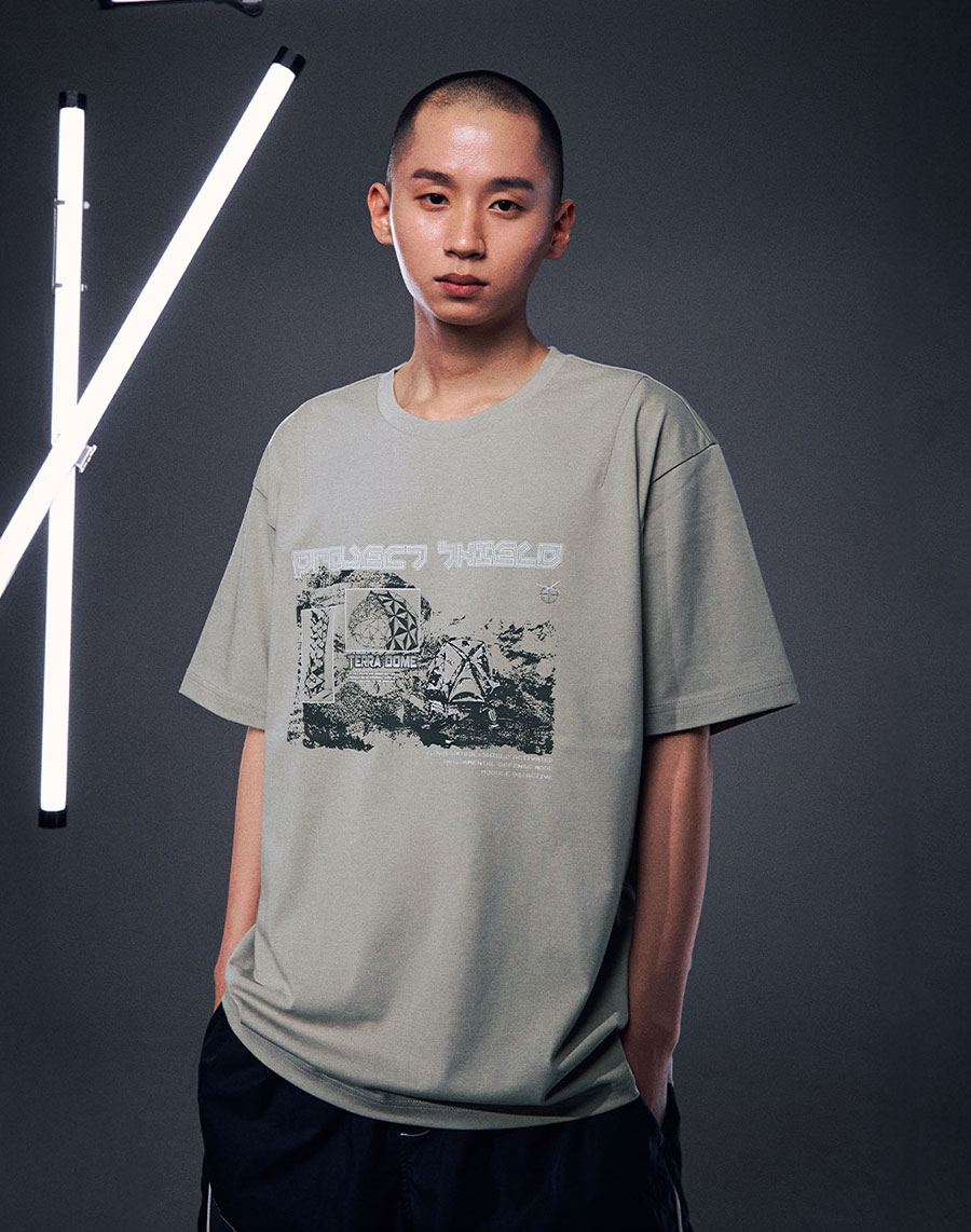 OGシールドダーツショートスリーブTシャツ-カーキ | OFFGRID | HANA(ハナ) #2