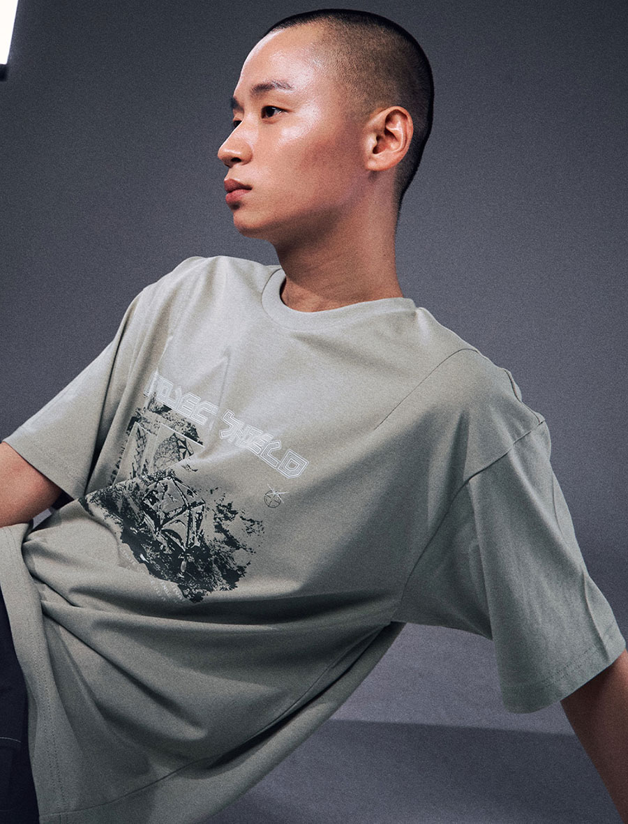 OGシールドダーツショートスリーブTシャツ-カーキ | OFFGRID | HANA(ハナ) #4