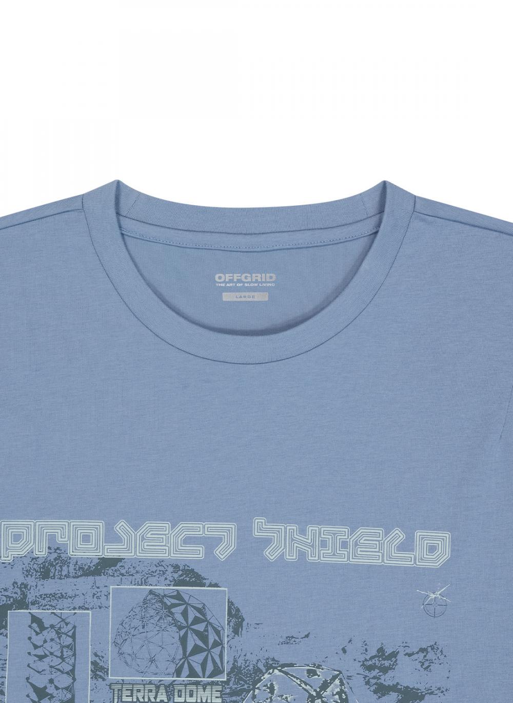 OGシールドダーツショートスリーブTシャツ-ブルー | OFFGRID | HANA(ハナ) #11