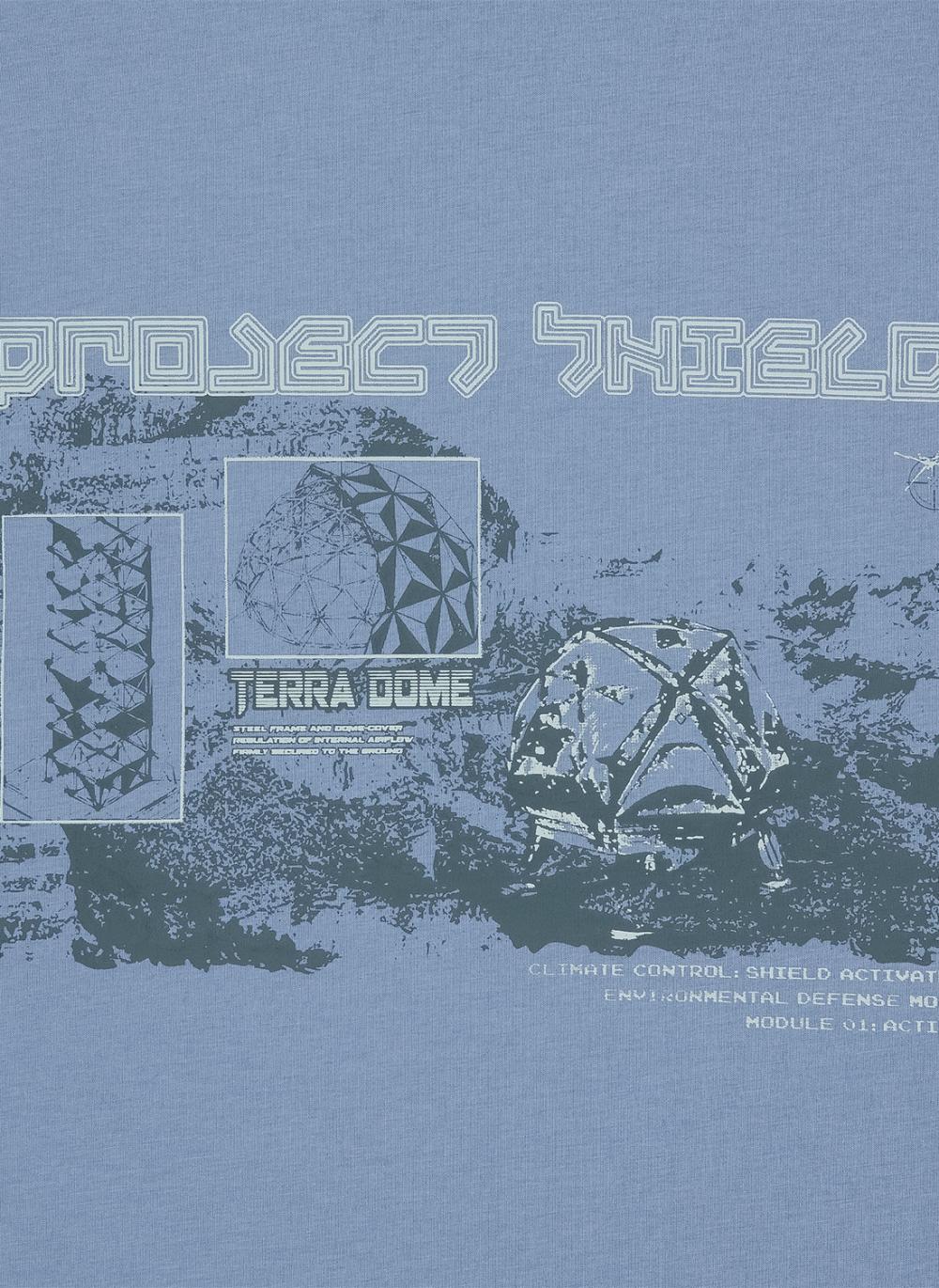 OGシールドダーツショートスリーブTシャツ-ブルー | OFFGRID | HANA(ハナ) #12