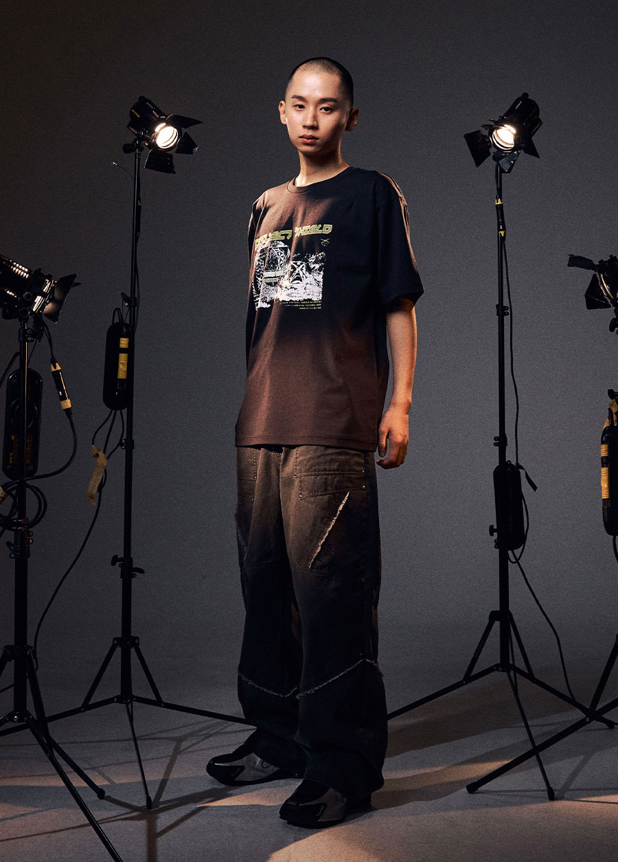 OGシールドダーツショートスリーブTシャツ-ブラック | OFFGRID | HANA(ハナ) #7