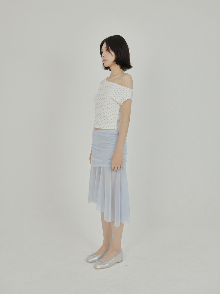 ドットワンショルダーTシャツ (アイボリー) | ASURA | HANA(ハナ) #8