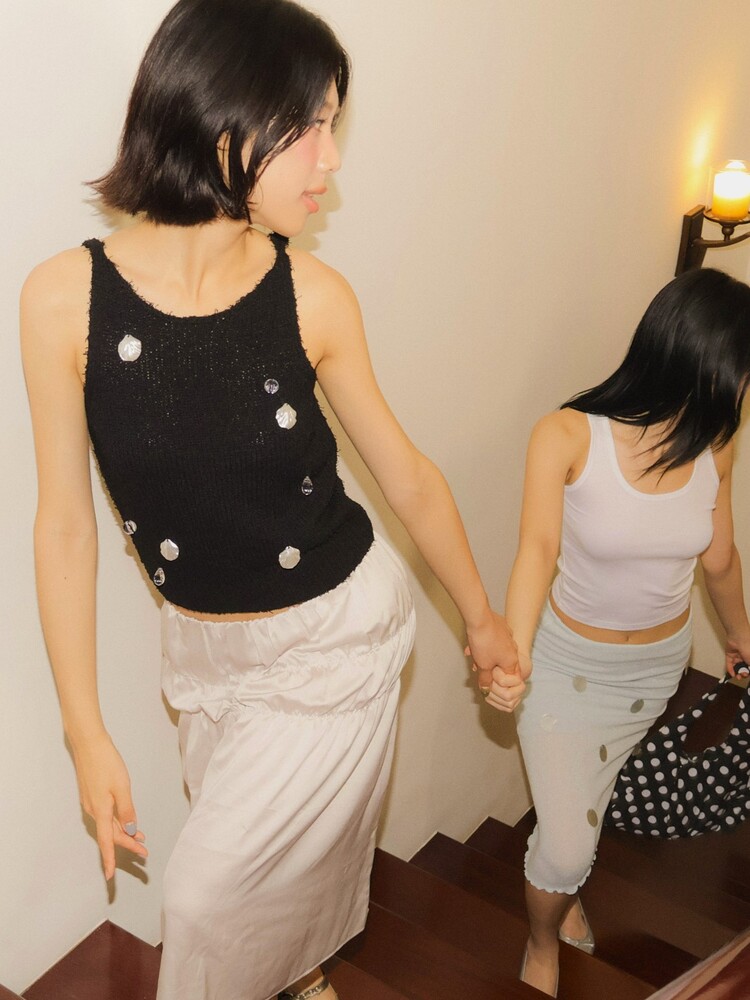 ドロップレットニット ノースリーブ (ブラック) | ASURA | HANA(ハナ) #3