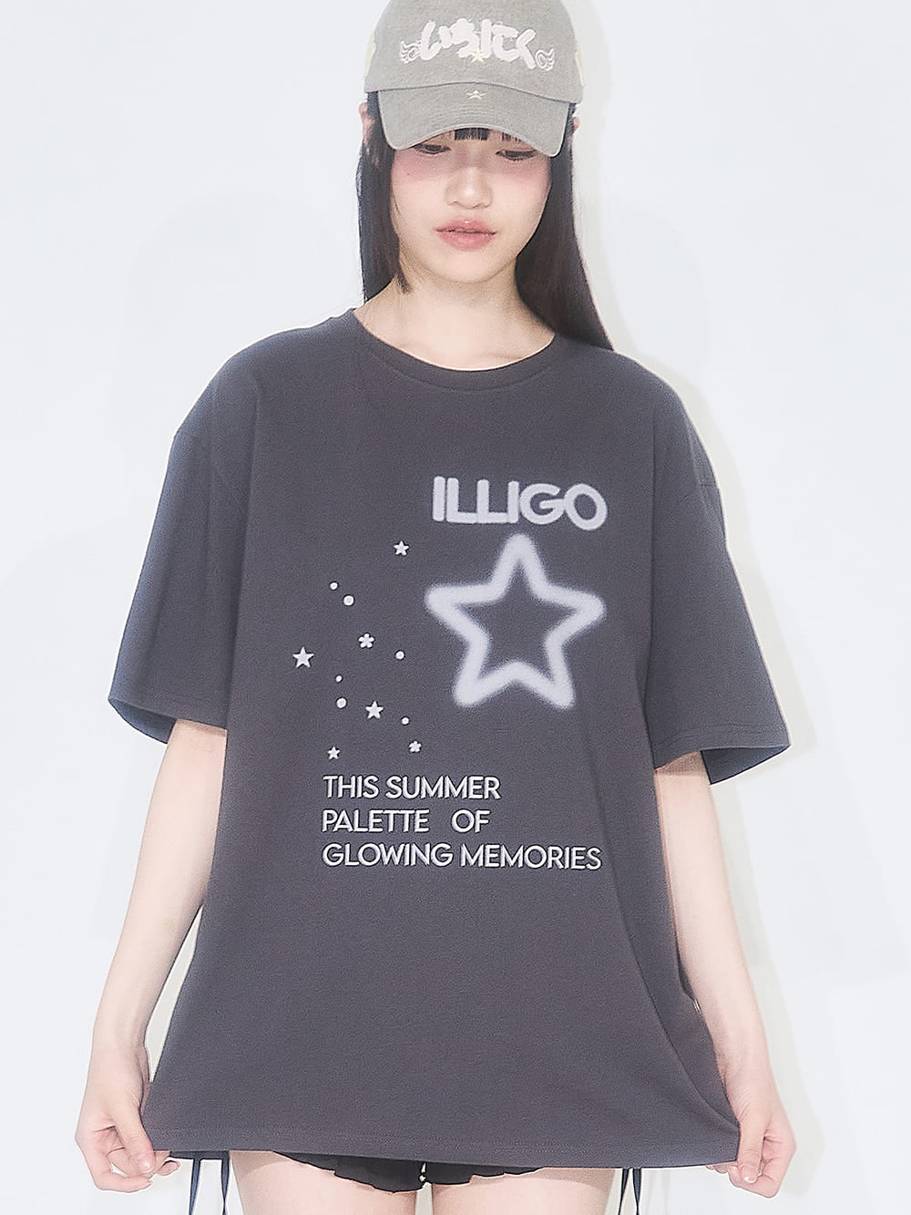 スタースプレー オーバーフィットTシャツ（チャコール） | ILLIGO | HANA(ハナ) #3