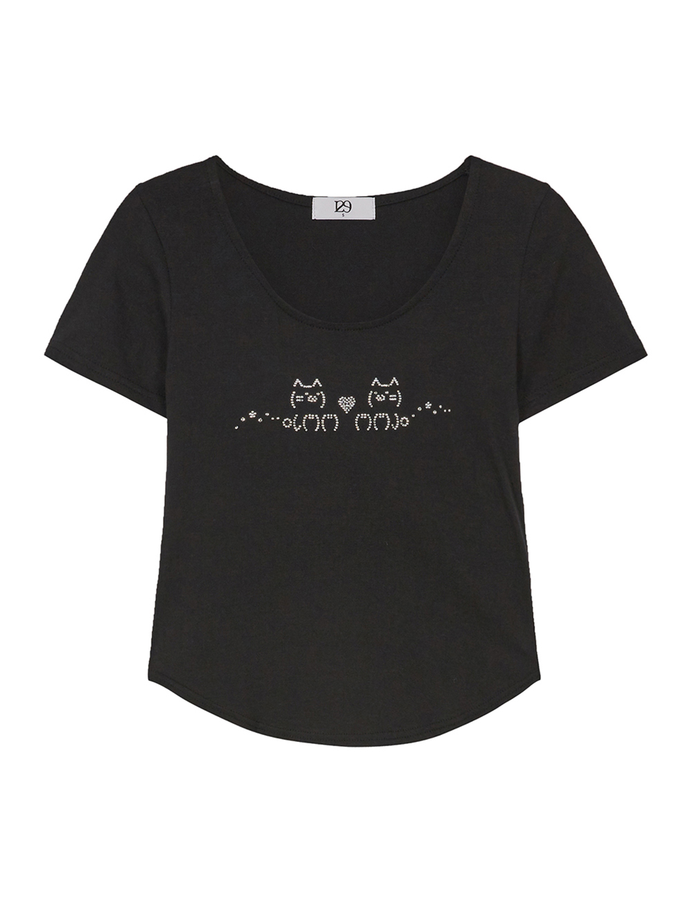にゃんこホットフィックス フィットTシャツ（ブラック） | ILLIGO | HANA(ハナ) #5
