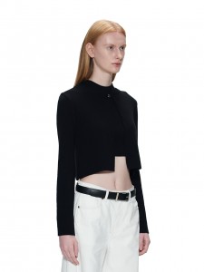 クロップニットカーディガン - ブラック | Theballon | HANA(ハナ) 