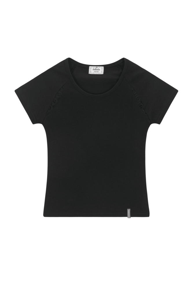 レースハーフTシャツ（ブラック） | Bellialeu | HANA(ハナ) #1