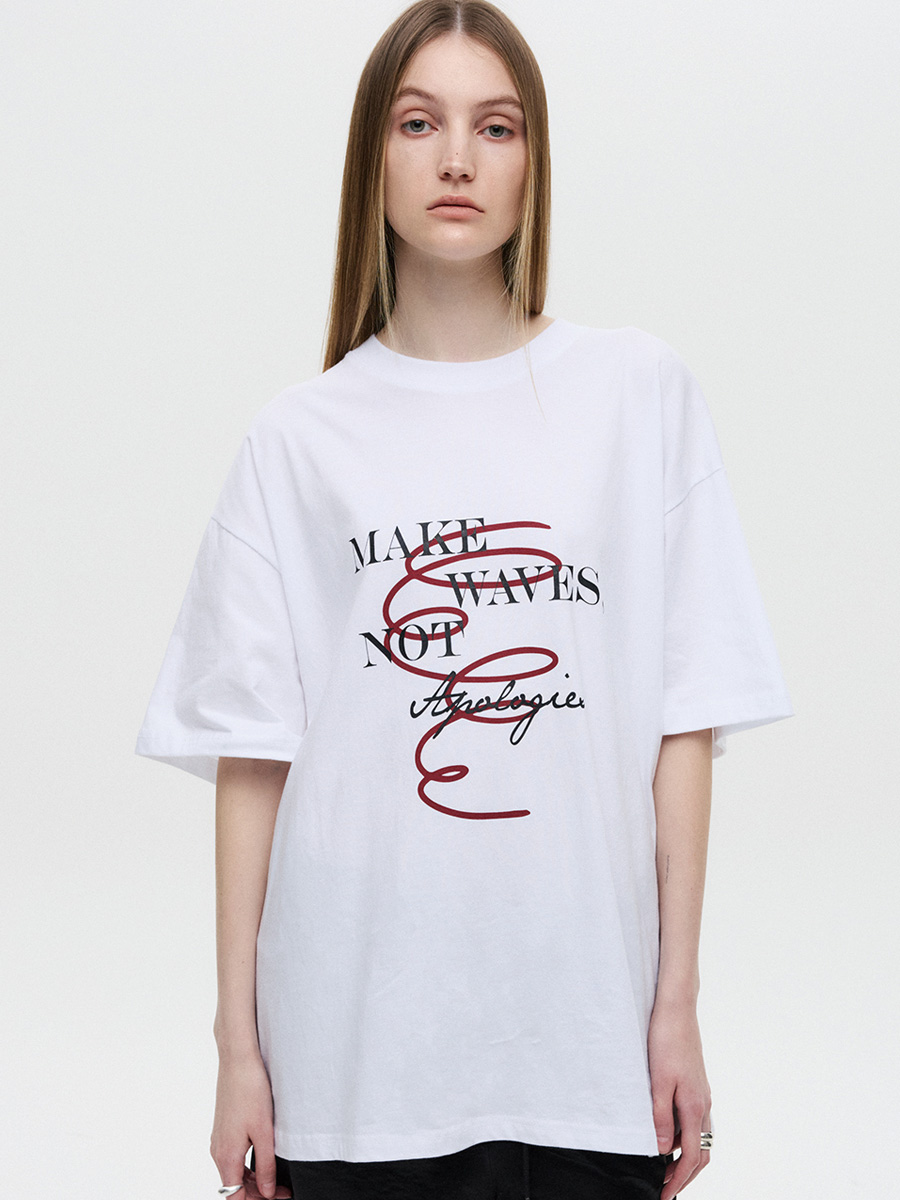 オーバーサイズウェーブTシャツ（ホワイト） | DNSR | HANA(ハナ) #1