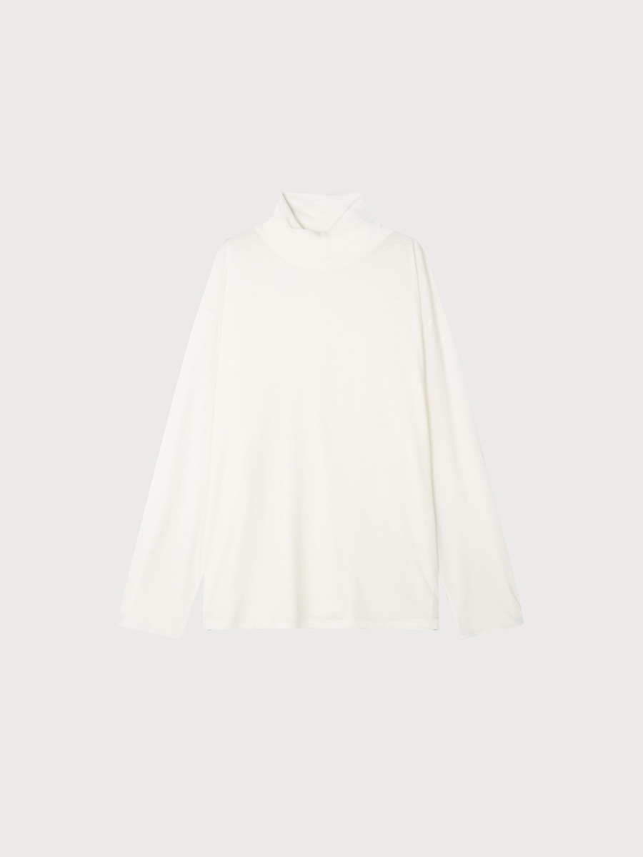 LIGHT LOOSENECK SLEEVE TOP_IVORY | ETHOS | HANA(ハナ) #1