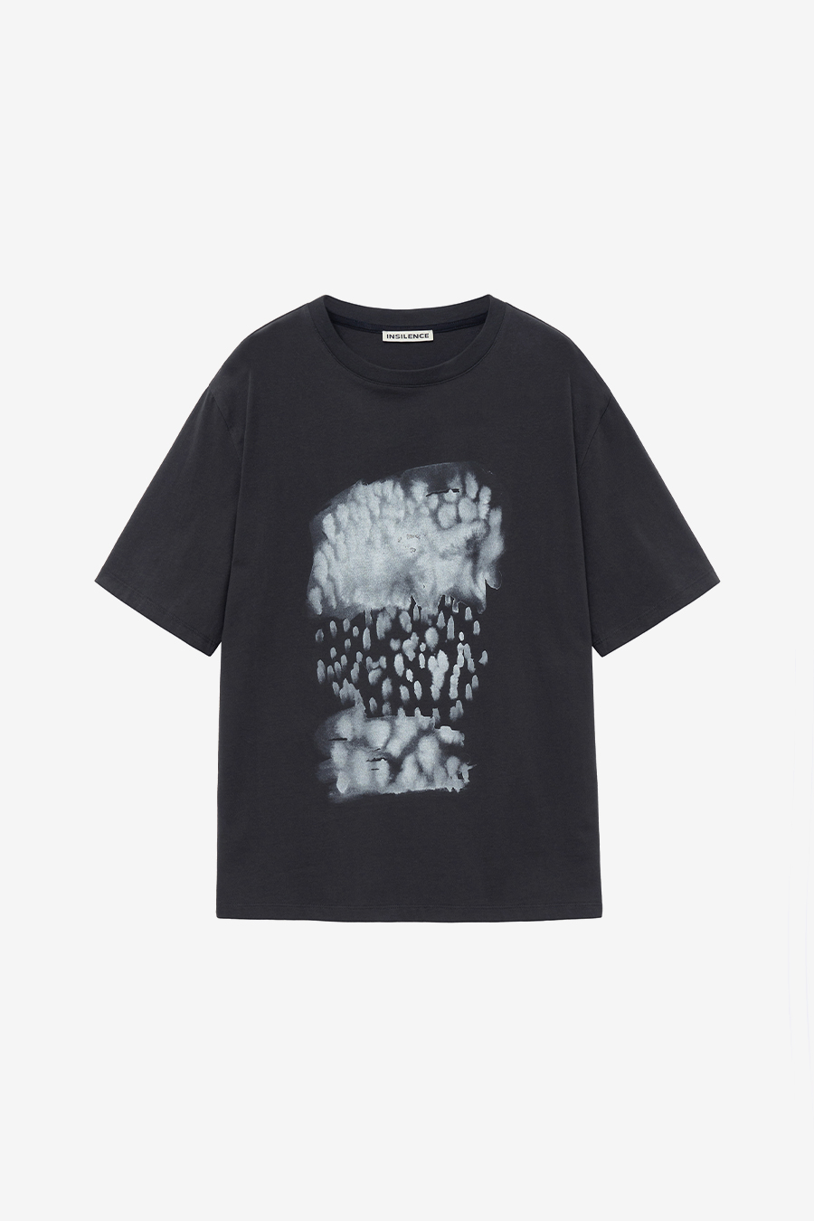 ウォーターカラーオーバーサイズTシャツ ウォッシュドブラック | INSILENCE | HANA(ハナ) #1