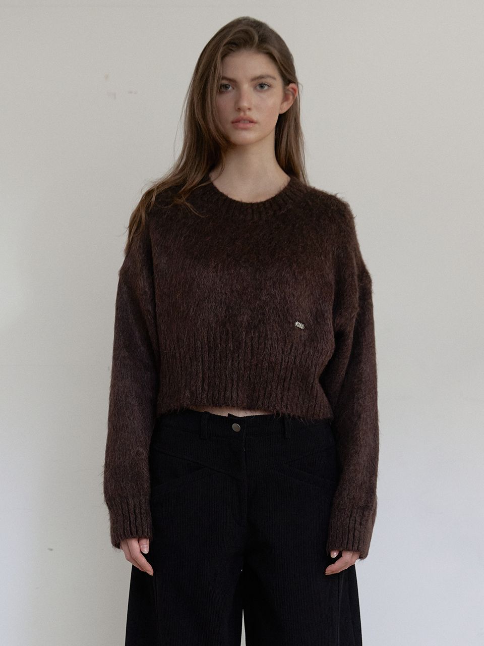 ヘアリーブラシニット(ブラウン) | ASURA | HANA(ハナ) #1