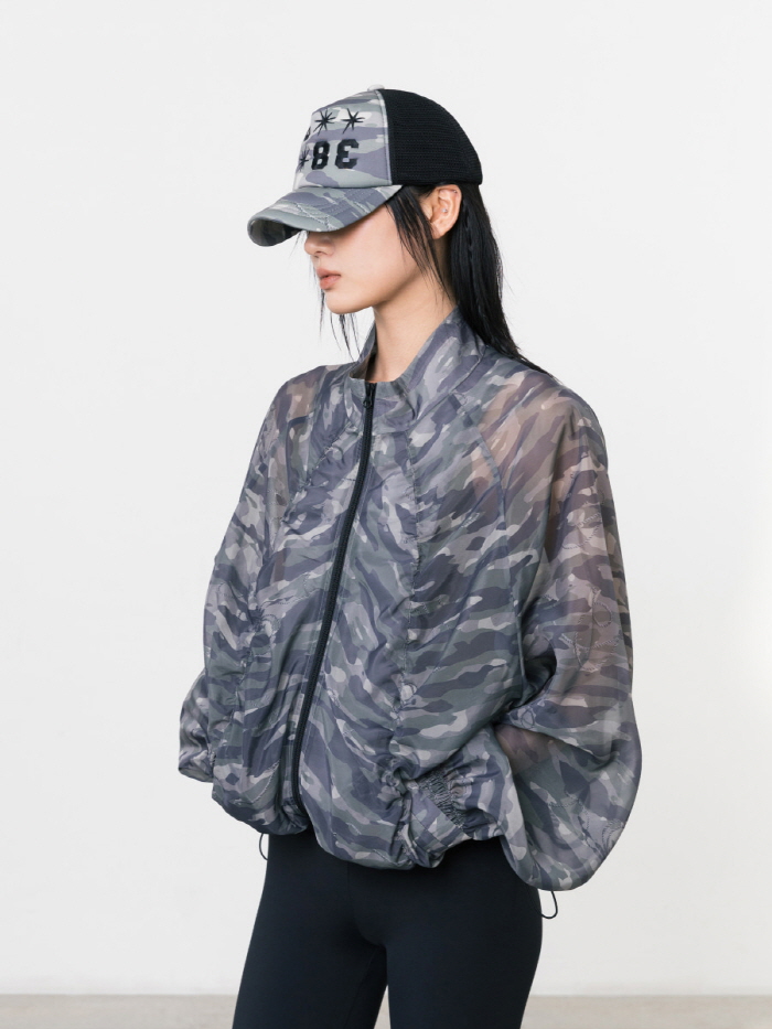 ロープカモフラージュシアーウィンドブレーカー（カーキ） | THREE TO EIGHTY | HANA(ハナ) #1