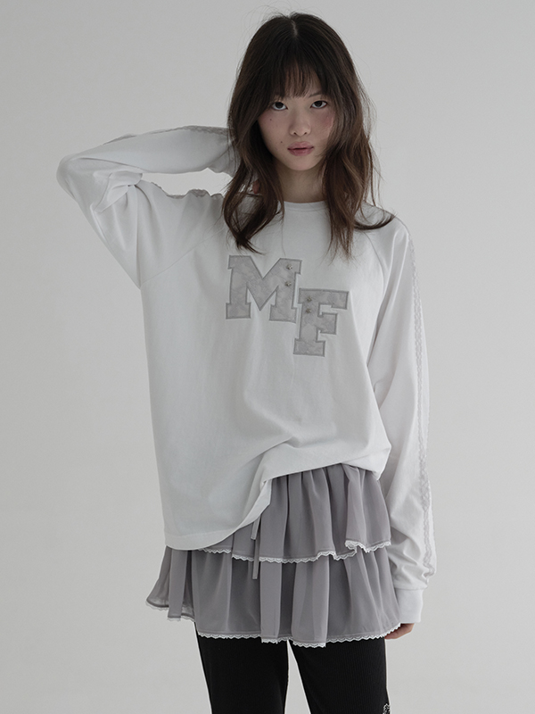 ロゴパッチワークTシャツ（ホワイト） | Margarin Fingers | HANA(ハナ) #1