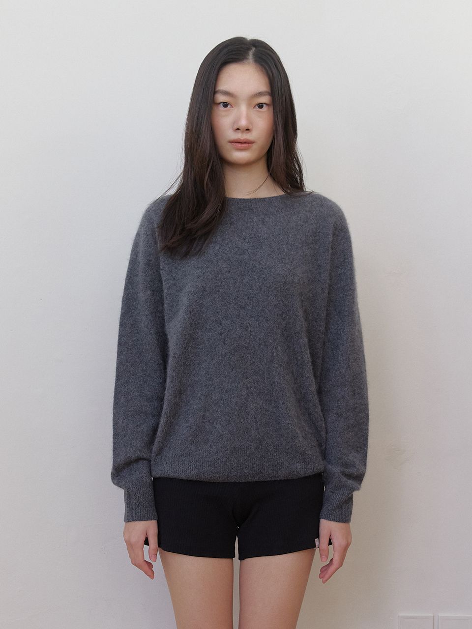 AS BASIC ウールホールガーメントニット (ダークグレー) | ASURA | HANA(ハナ) #1