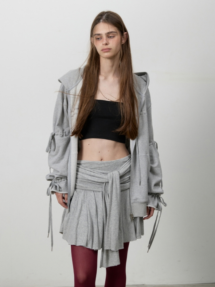 リボンノットミニスカート（M.グレー） | THREE TO EIGHTY | HANA(ハナ) #1