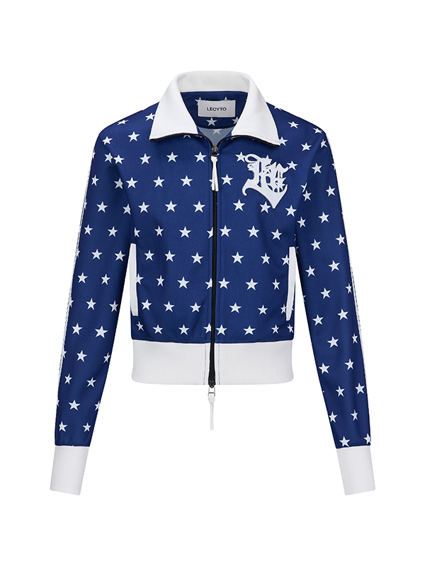 フィーバースター トラック ジップアップ ジャケット_[ブルー] | LECYTO | HANA(ハナ) #1