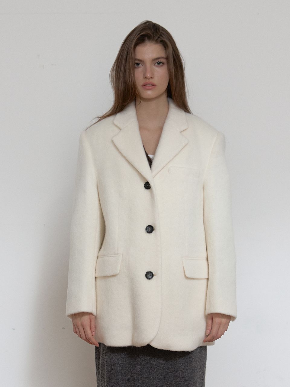 モヘアウールジャケット（アイボリー） | ASURA | HANA(ハナ) #1