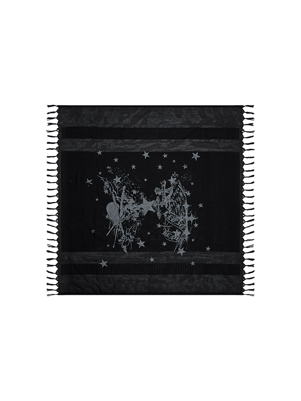 セレスティアルスターブランケットスカーフ_[ブラック] | LECYTO | HANA(ハナ) #1