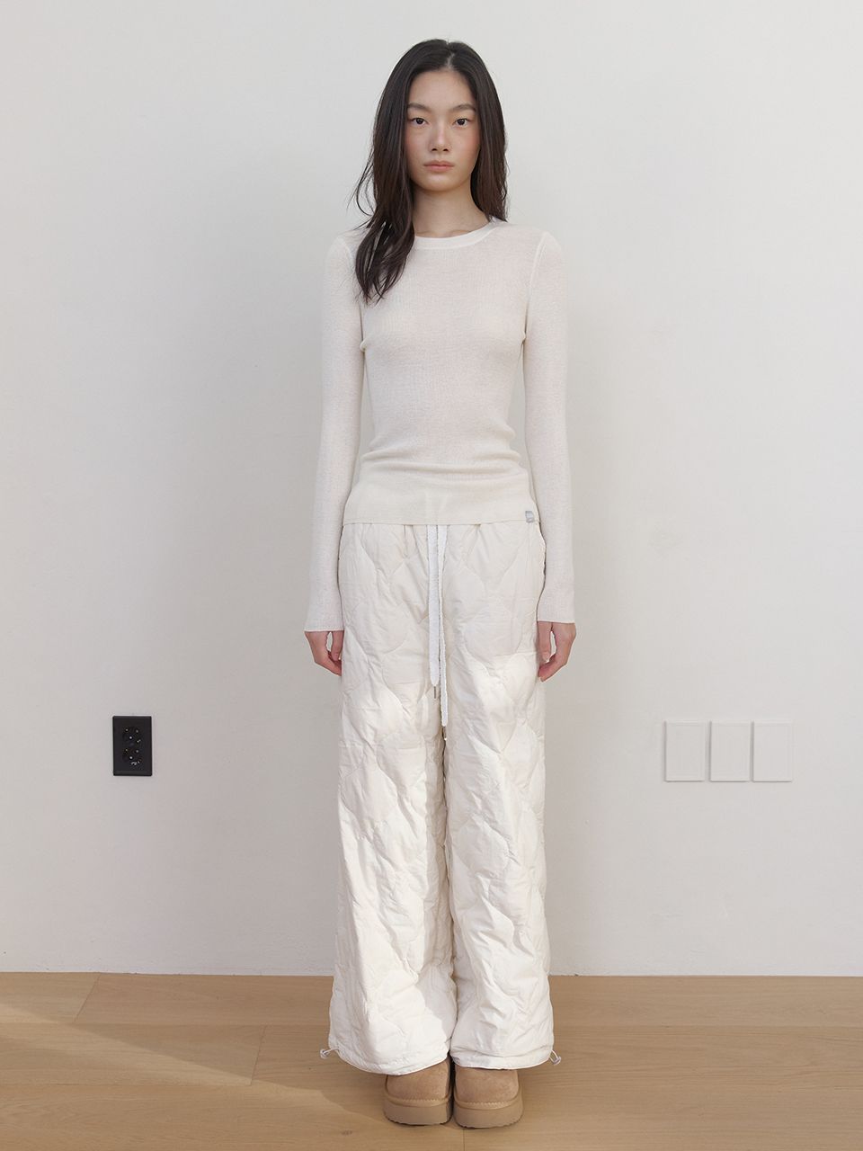 AS BASIC ダックダウンパンツ (クリーム) | ASURA | HANA(ハナ) #1