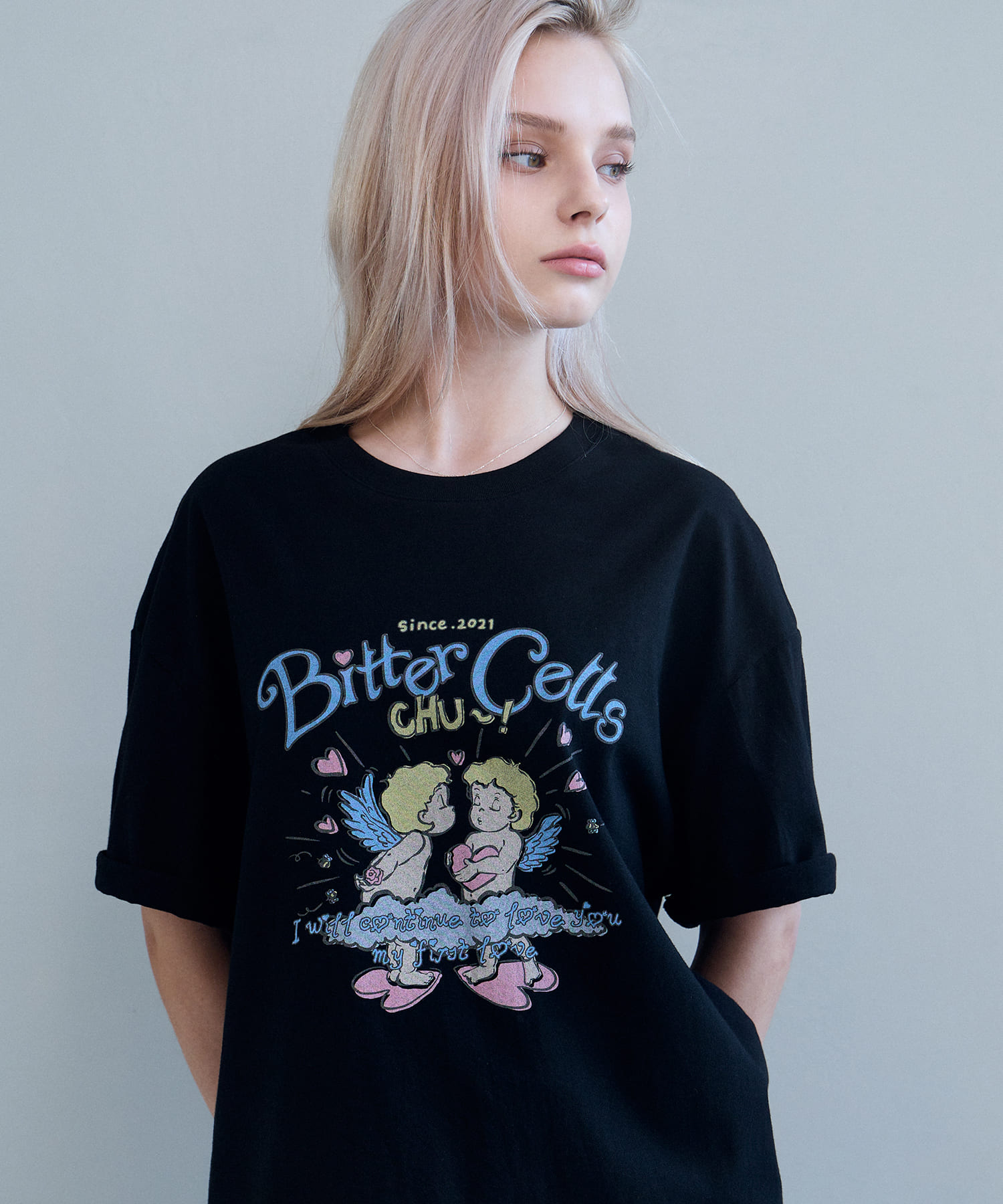 ラビングキューピッドTシャツ-ブラック | BITTERCELLS | HANA(ハナ) #1