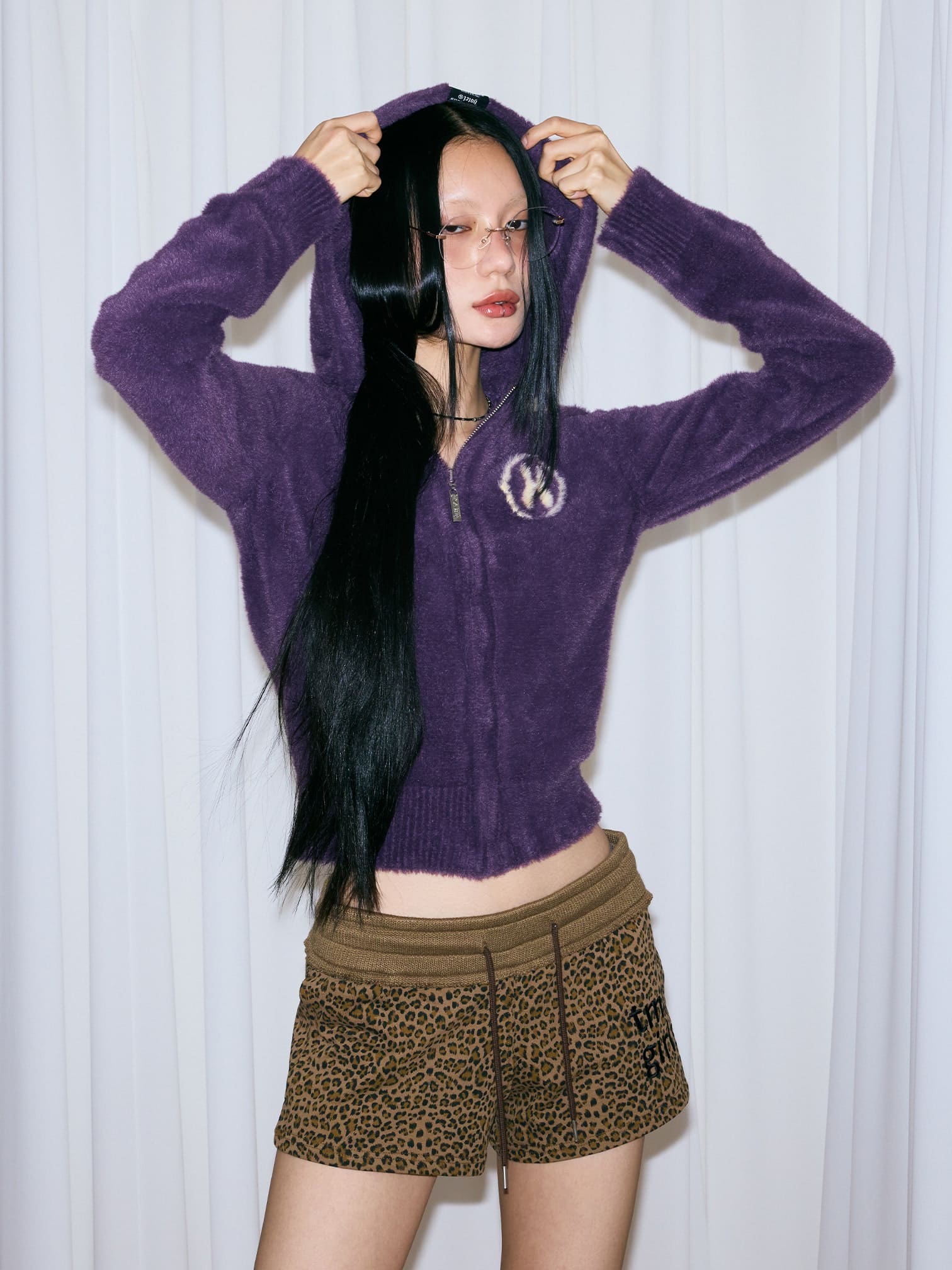 ホテルファーニット ジップアップ_パープル | THE MYSTERIOUS HOTEL | HANA(ハナ) #1