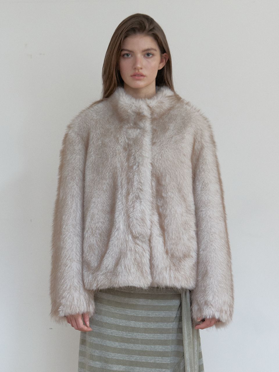 ミストトーンファージャケット (アイボリー) | ASURA | HANA(ハナ) #1