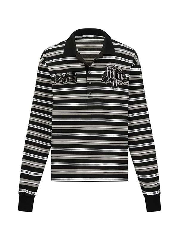 86 ラグビー ストライプ PK_[ブラック] | LECYTO | HANA(ハナ) #1