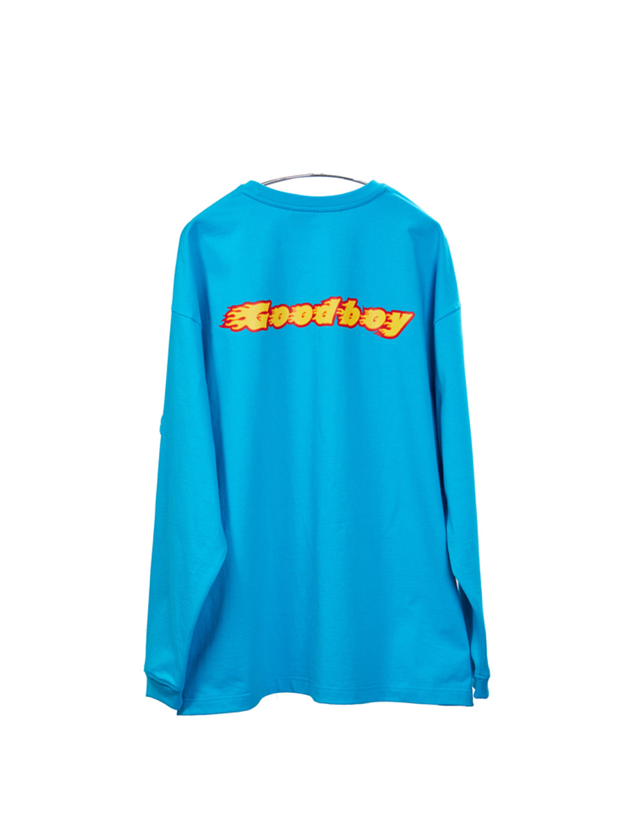 FLAME GOODBOY L/SLV Tシャツ (ブルー) | XOXOGOODBOY | HANA(ハナ) #1
