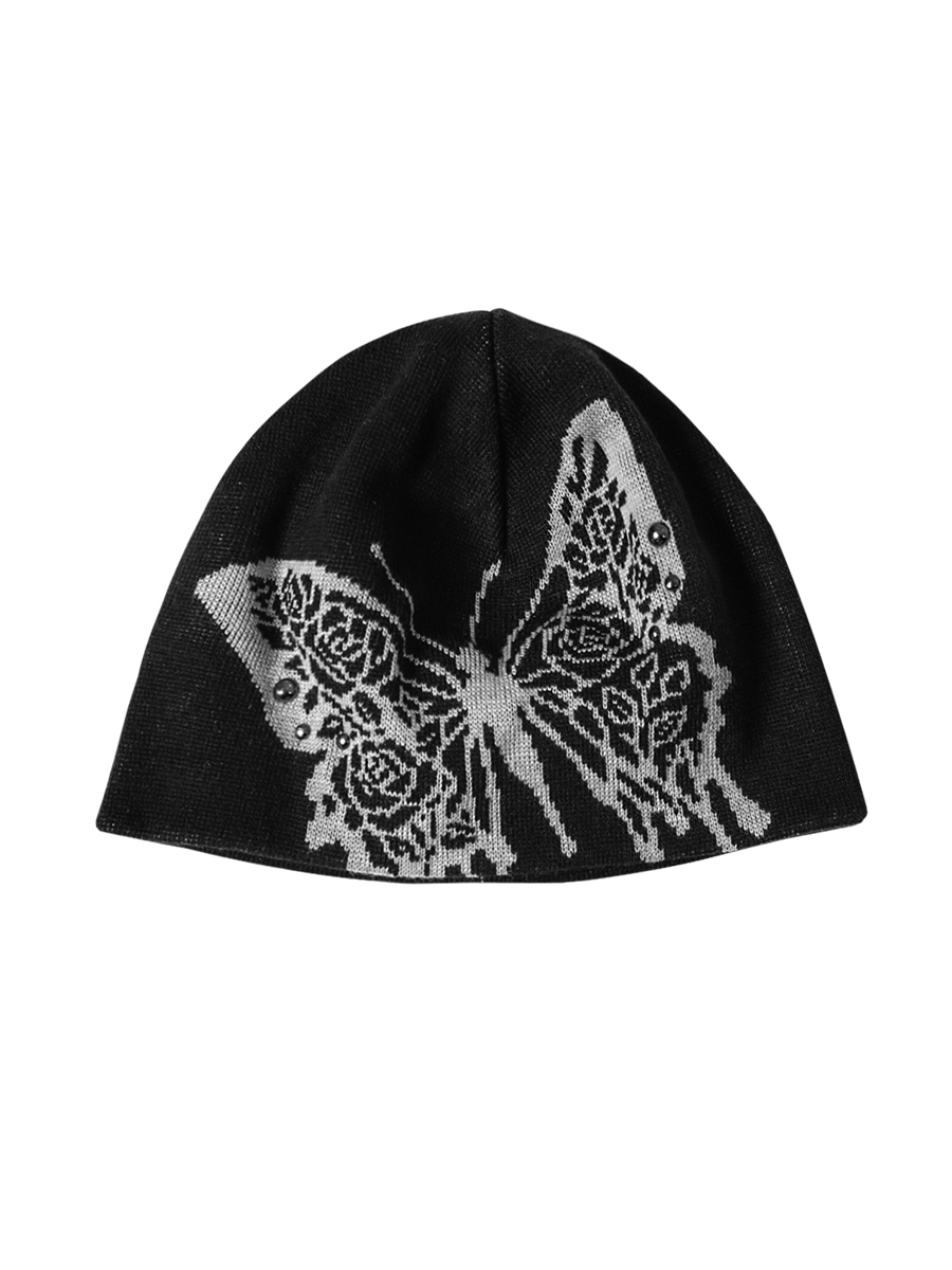 ローズバタフライビーニー #ブラック | Darling You Are Bad | HANA(ハナ) #1