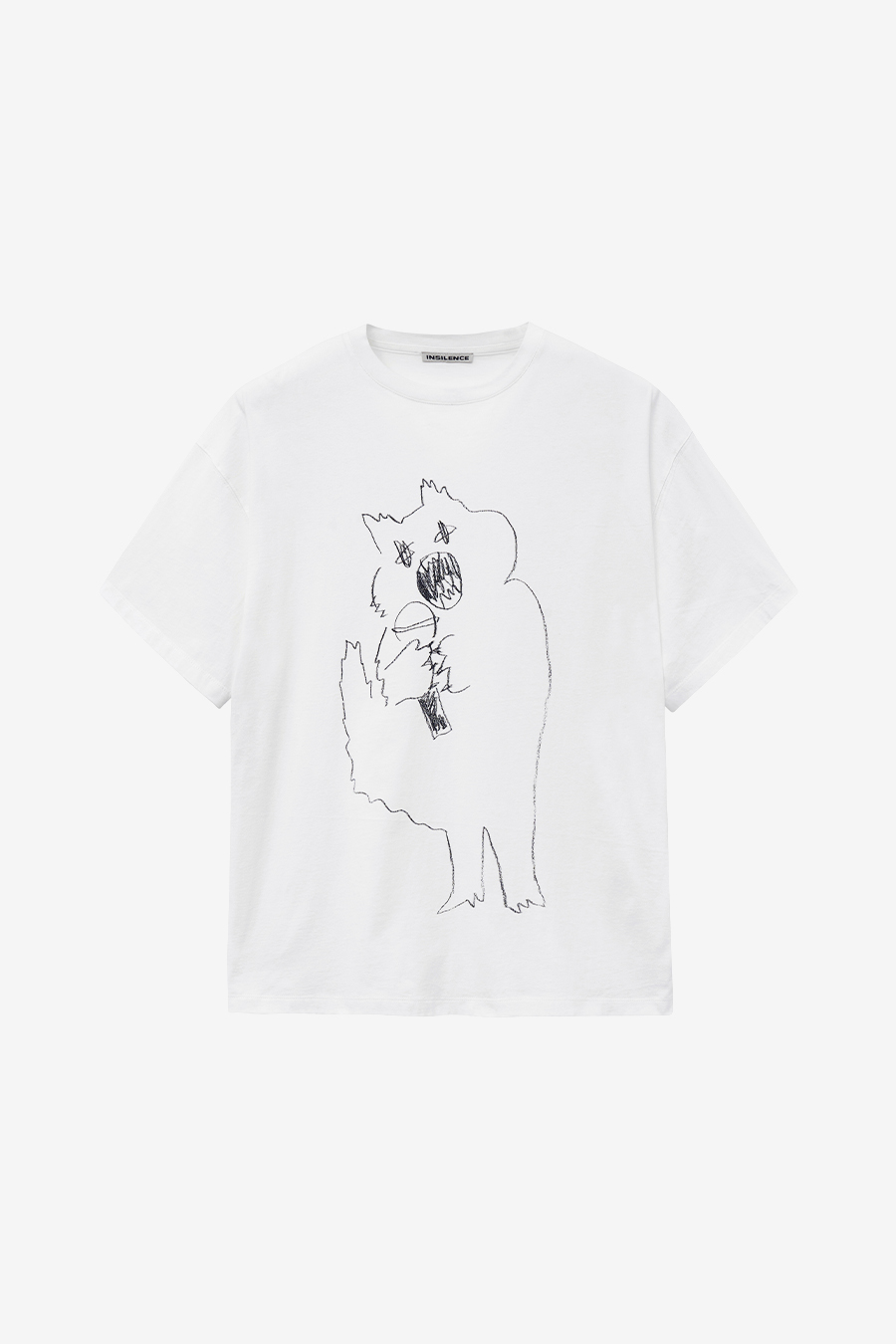 シンギングキャット オーバーサイズTシャツ ホワイト | INSILENCE | HANA(ハナ) #1