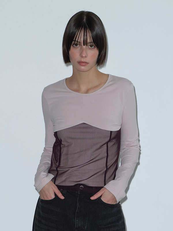 メッシュレイヤードTシャツ（パープル） | Margarin Fingers | HANA(ハナ) #1