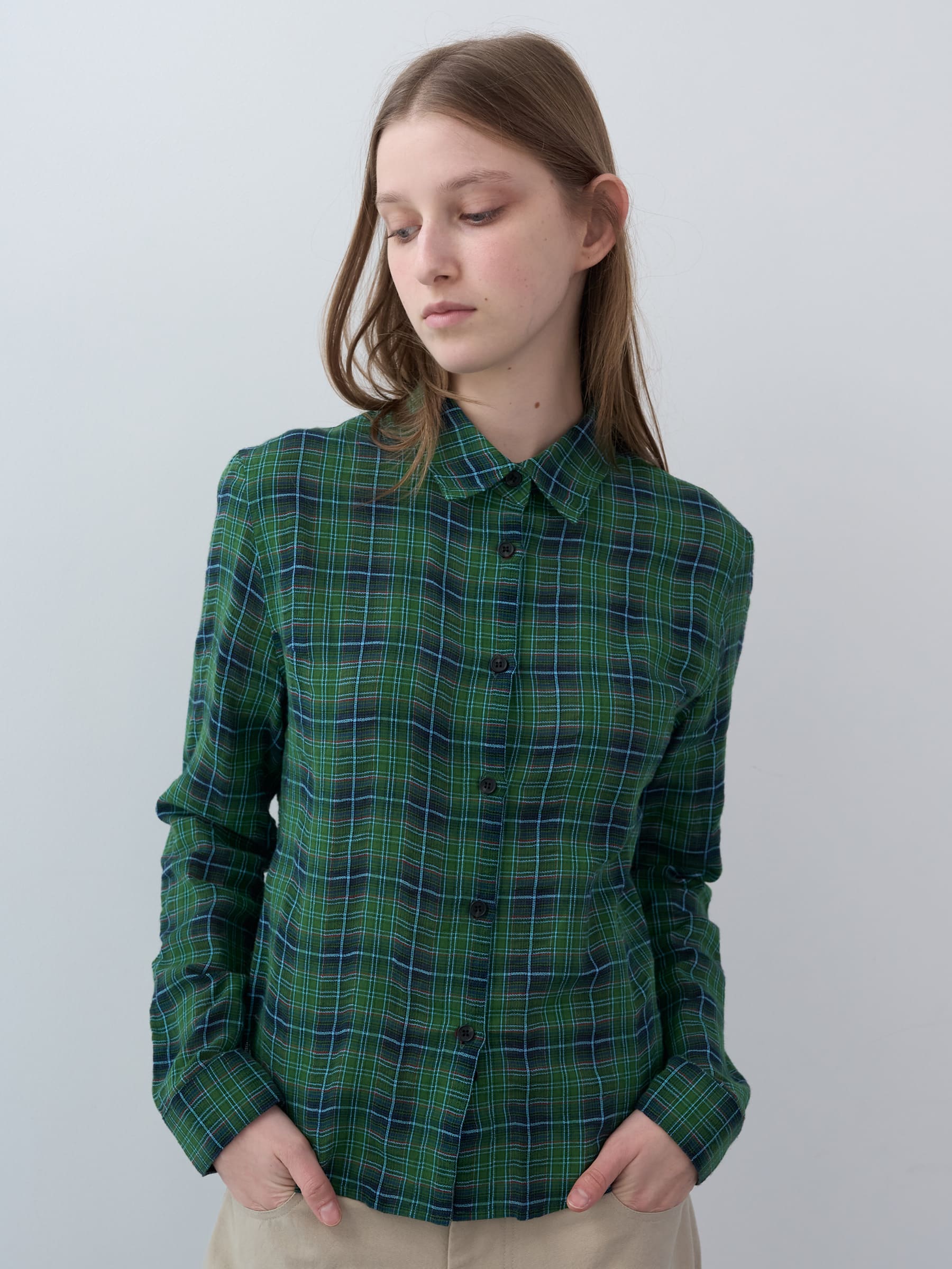 コットンタータンチェックシャツ（グリーン） | ENZO BLUES | HANA(ハナ) #1