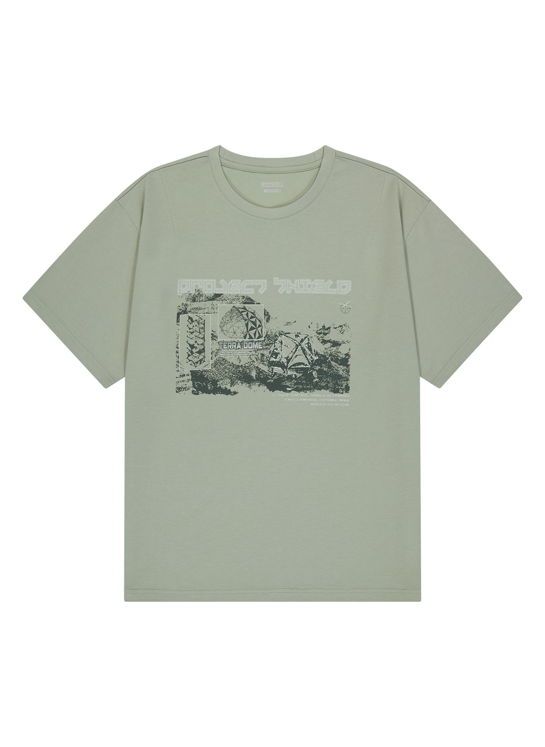 OGシールドダーツショートスリーブTシャツ-カーキ | OFFGRID | HANA(ハナ) #1