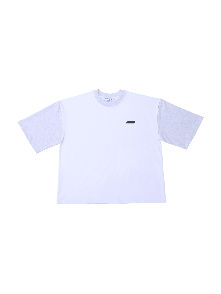 オーバーサイズコントラストTシャツ_メカンジグレー | XOXOGOODBOY | HANA(ハナ) #1