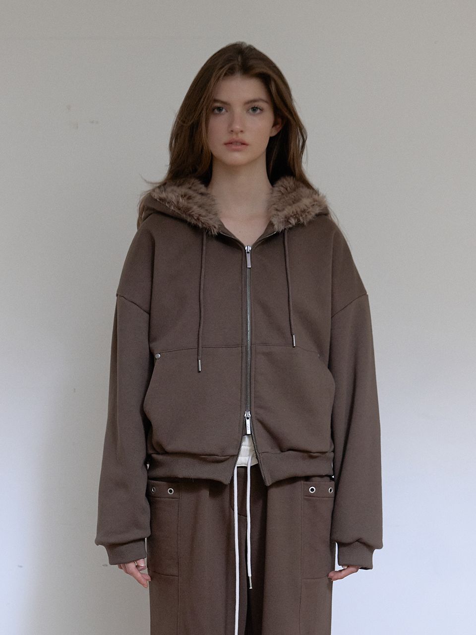 テディファーフード ジップアップ (ブラウン) | ASURA | HANA(ハナ) #1