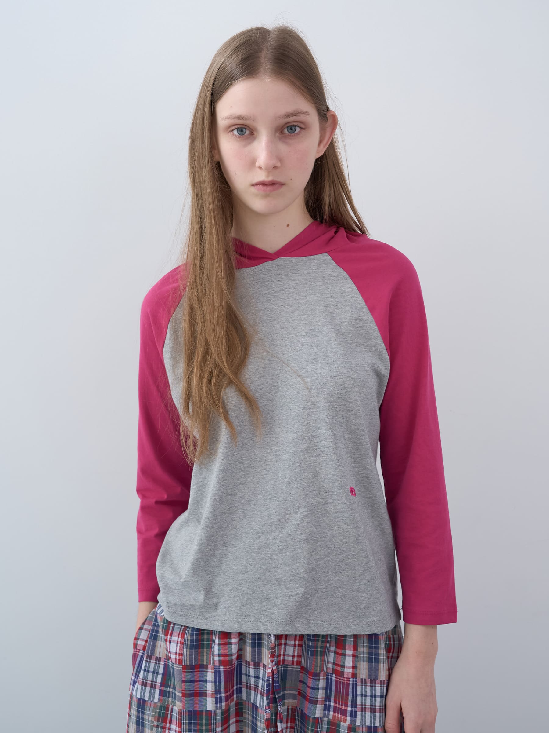 七分袖フード付きシャツ（グレー） | ENZO BLUES | HANA(ハナ) #1