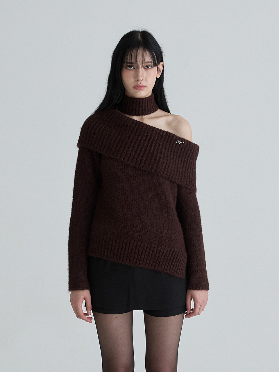 マフラーシンボルニットセット（ブラウン） | Not your rose | HANA(ハナ) #1