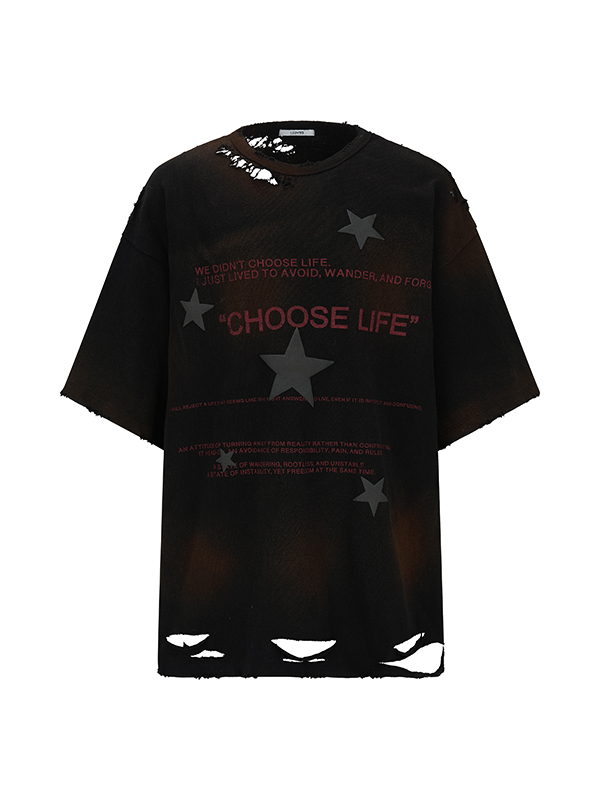 Choose Life オーバーサイズ ヴィンテージTシャツ_[ブラック] | LECYTO | HANA(ハナ) #1